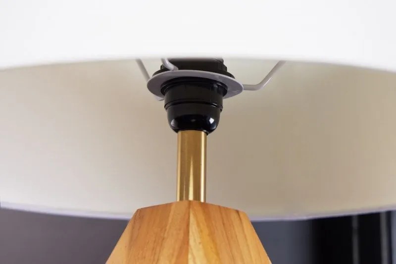 Veioza, Lampa de masa cu baza din lemn Diamond 60cm