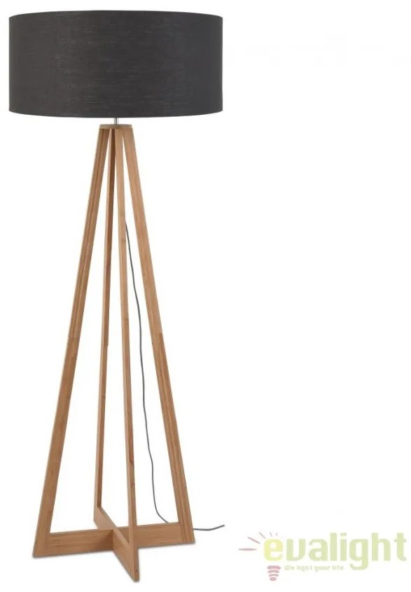 Lampadar realizat din materiale naturale, durabile si ecologice, EVEREST/F gri inchis