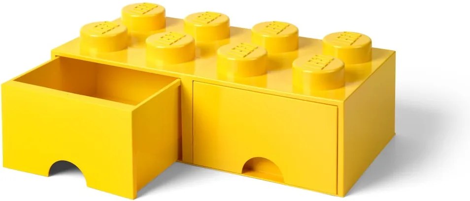 Cutie depozitare cu 2 sertare LEGO®, galben