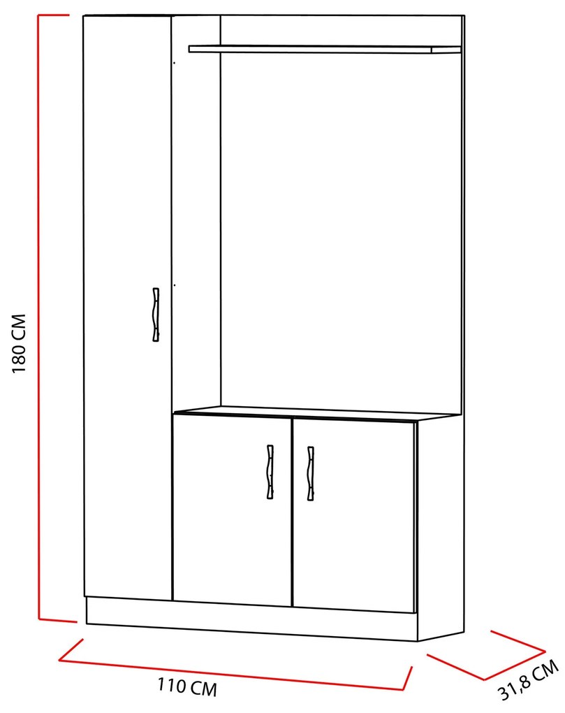 Cuier Naturel - Teak, White