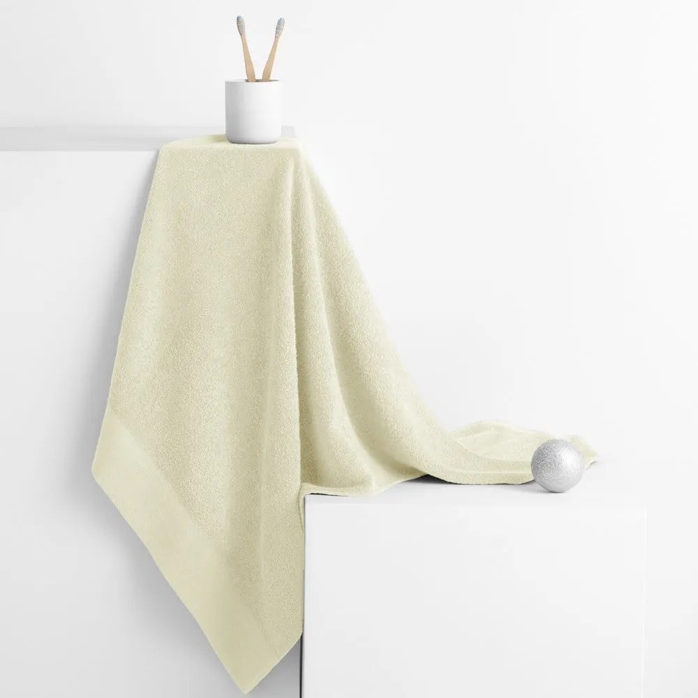 Prosop crem din bumbac din frotir 70x140 cm Amari – Restilo