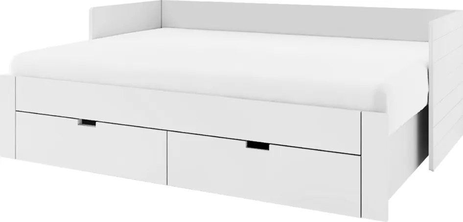 Patul extensibil, alb, 90/180x200, ANTONY
