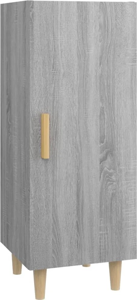 vidaXL Servantă, gri sonoma, 34,5x34x90 cm, lemn compozit