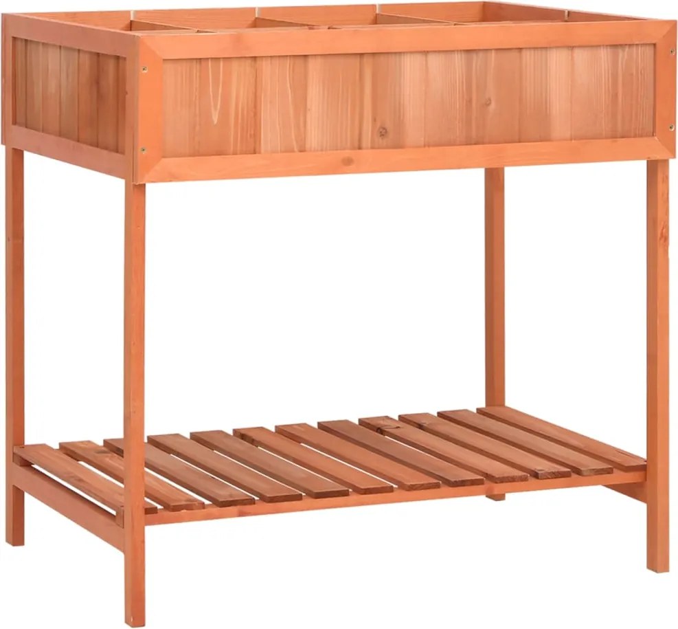 vidaXL Jardinieră plante aromatice, 80x60x80 cm, lemn masiv de brad