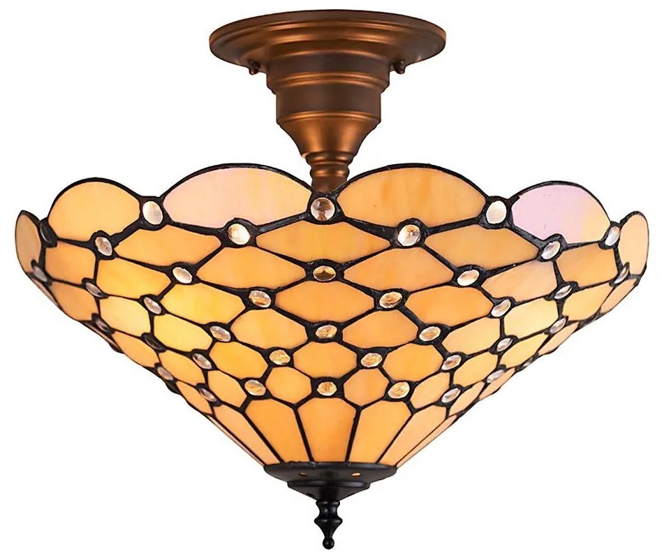 Endon 64300 - Lustră aplicată Tiffany PEARL 3xE27/60W/230V Ø 37 cm