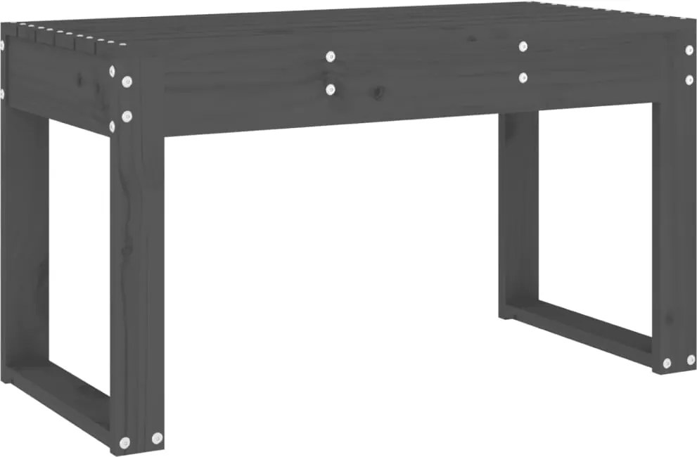 vidaXL Bancă de grădină, gri, 80x38x45 cm, lemn masiv de pin