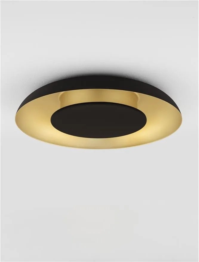 Plafoniera LED design modern EPOSI negru/auriu D-40cm