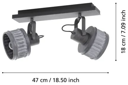 Spot TURROCK 2xE27/28W/230V Eglo 43445