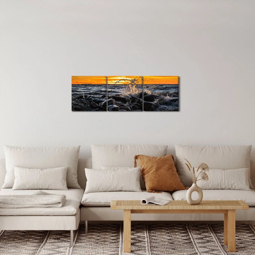 Tablou cu mare (cu ceas) (90x30 cm)