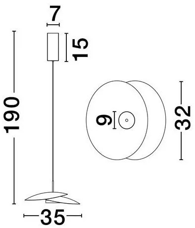 Lustra LED suspendata design modern OLEA, 35cm