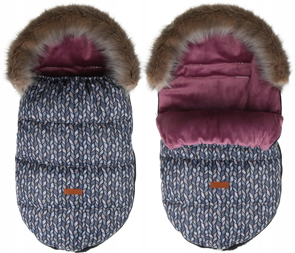 ShopJK SAC DE IARNĂ PENTRU CĂRUCIOR - BURGUNDY