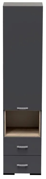 Dulap soldat Toscana Pako World Antracit 50x42x222.5 cm