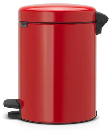 Coș de gunoi cu pedală Brabantia NewIcon 5L, Roșu Pasiune 649006