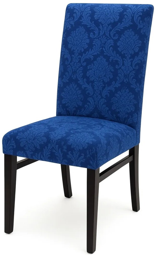 Set 6 huse elastice pentru scaune, model Jacquard Albastru