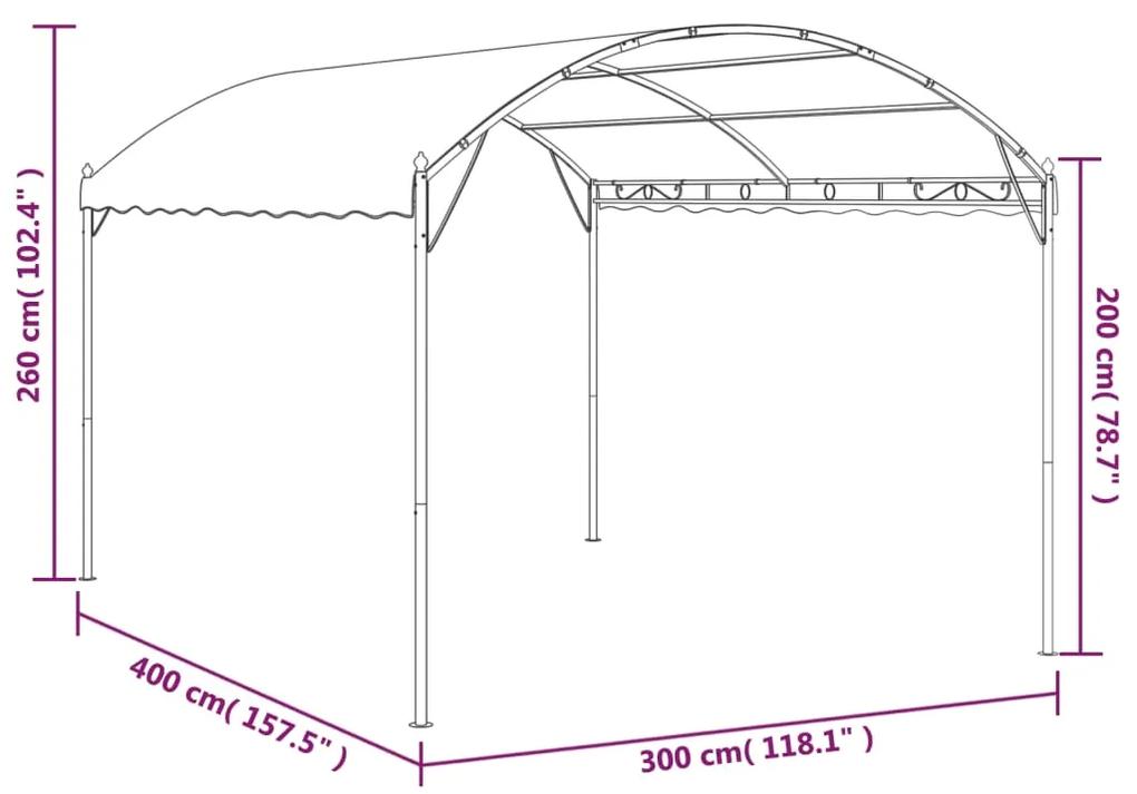 Pavilion, gri taupe, 4x3x2,6 m, 180 g m   Gri taupe