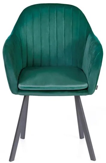 Scaun de sufragerie din catifea turcoaz TRENTO