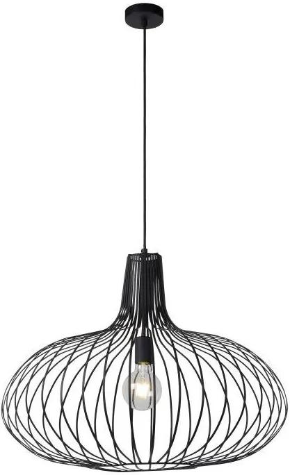 Lucide 78374/65/30 - Lampa suspendata MANUELA 1xE27/60W/230V negru 65 cm
