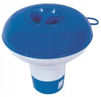 Dozator pastile clor pentru piscina, 2.5 cm, albastru si alb, 12.5x12 cm, Bestway
