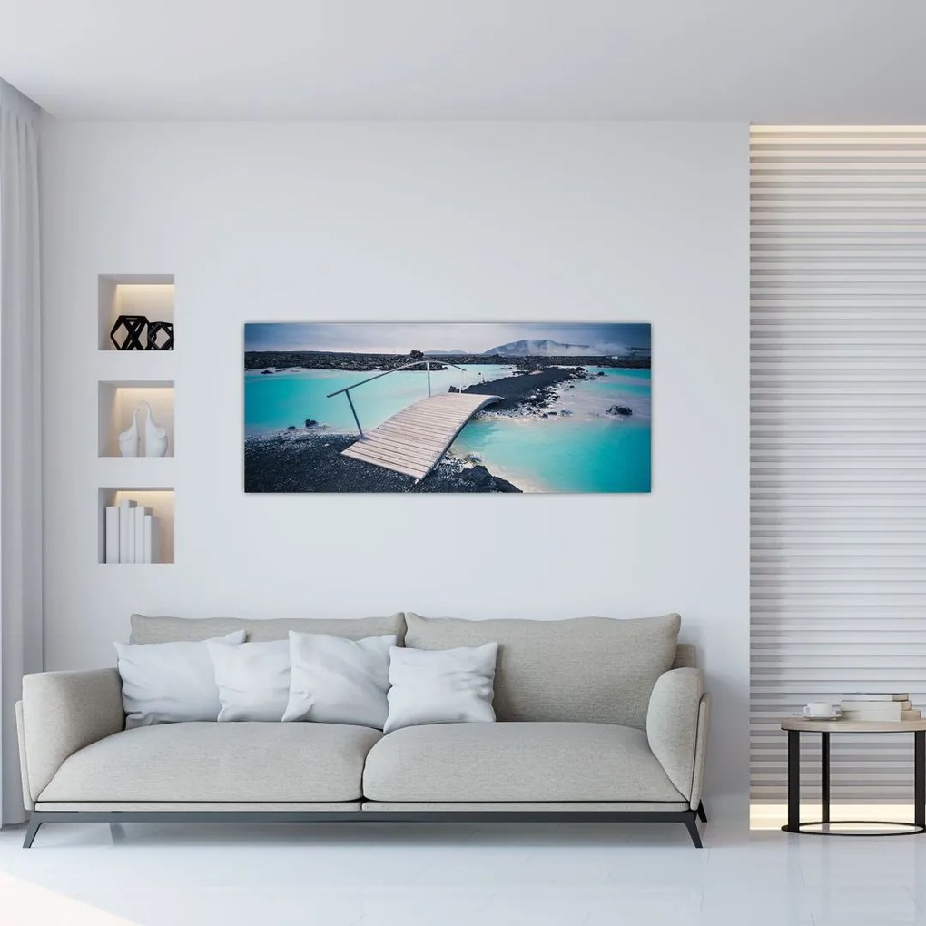 Tablou cu pod din lemn (120x50 cm)