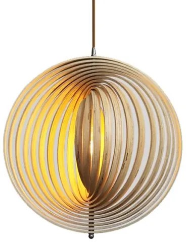 Pendul din lemn pe cablu, 1xE27/60W/230V, diametru 50 cm, lemn masiv/furnir/lemn de cauciuc