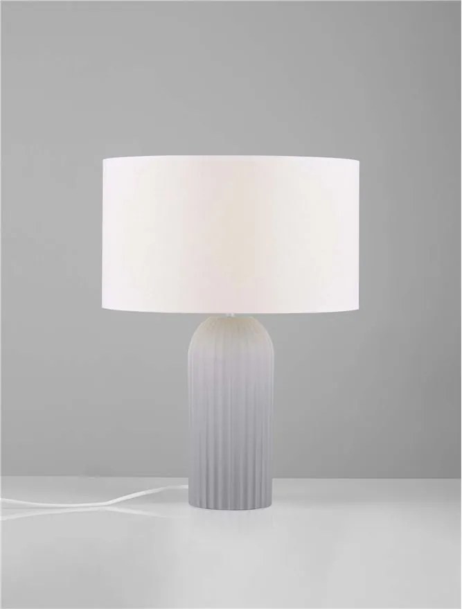 Veioza/Lampa de masa decorativa AMMOS alb/gri
