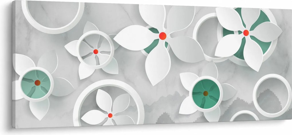 Tablou abstracției florale (120x50 cm)