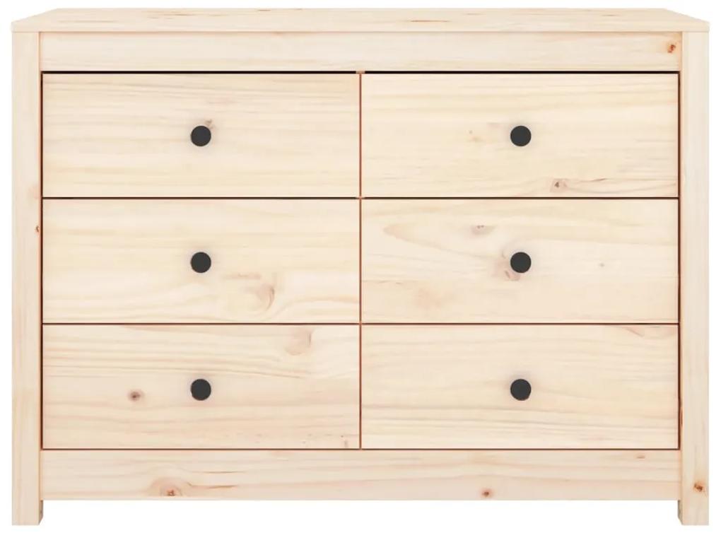 Dulap lateral, 100x40x72 cm, lemn masiv de pin 1, Maro, 100 x 40 x 72 cm
