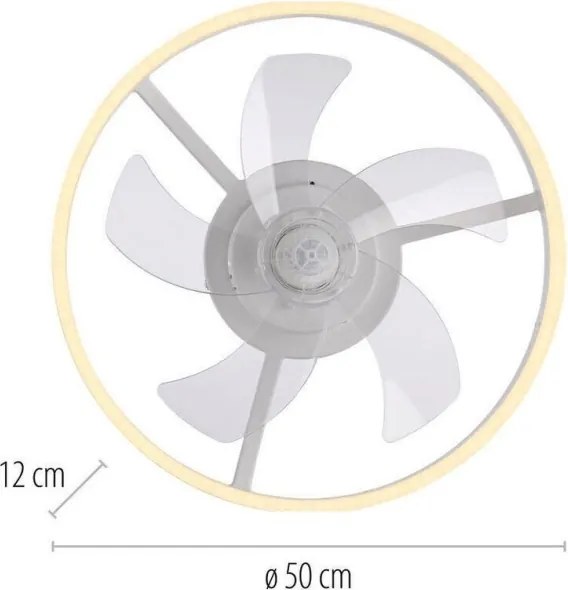 JUST LIGHT. 14624-16 - Ventilator de tavan LED cu lumină RITA LED/22W/230V + telecomandă