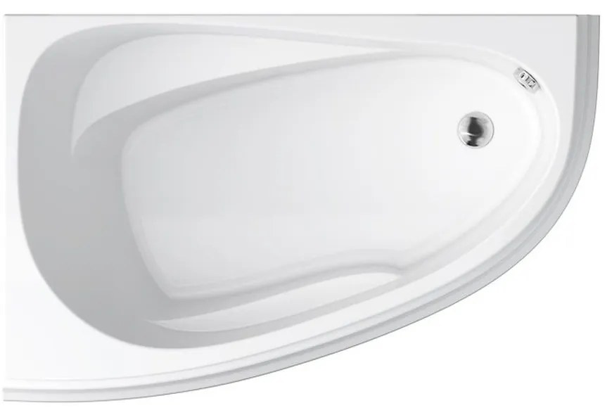 Cada baie pe colt Cersanit Joanna New, 150 x 95 cm, asimetrica, orientare stanga, alba 1500x950 mm, Stanga