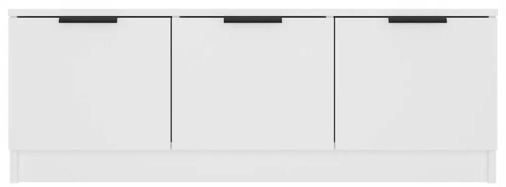 Comoda TV, alb, 102x35x36,5 cm, lemn compozit 1, Alb