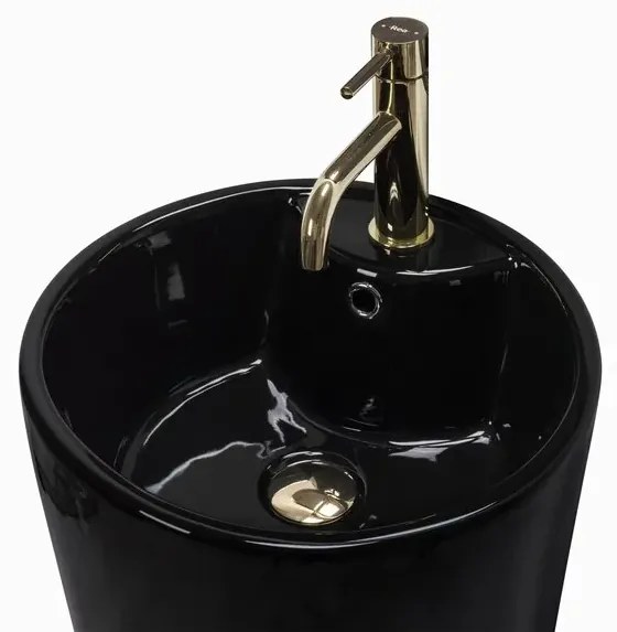 Lavoar freestanding negru Rea Blanka