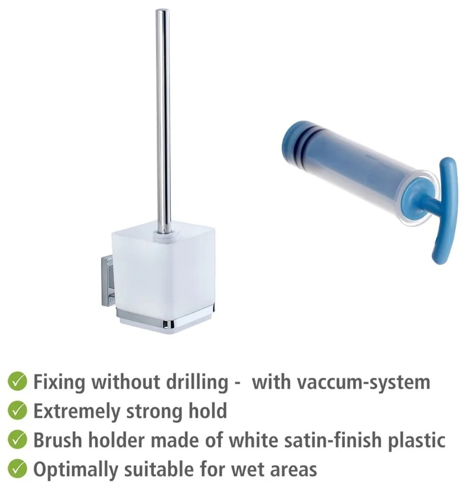 Suport pentru perie WC Wenko cu sistem de prindere Vacuum-Loc, până la 33 kg