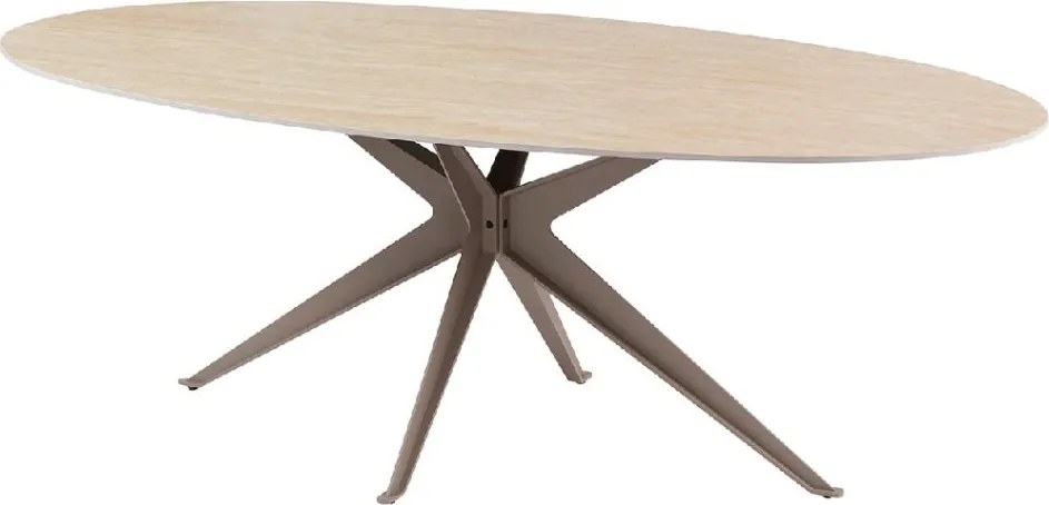 Masa ovala cu blat din ceramica TRAVERTIN 220cm
