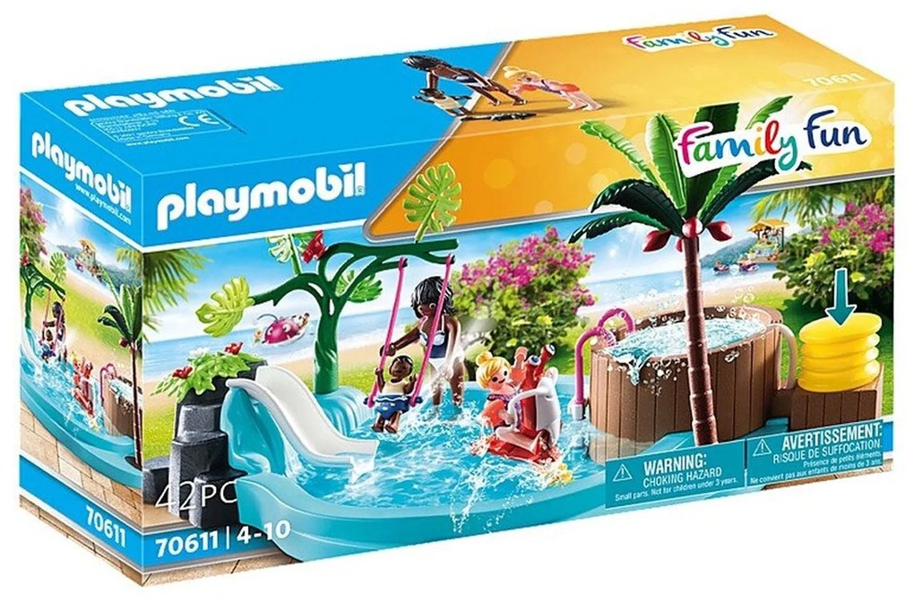 PISCINA DE COPII CU TOBOGAN - PLAYMOBIL (70611)
