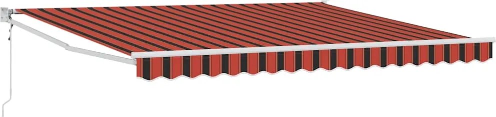 vidaXL Cortina Retractabilă Manual Galben și portocalie 400 × 300 cm