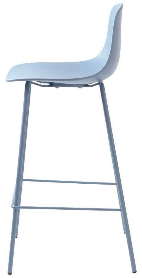 Scaun de bar albastru deschis din plastic 92,5 cm Whitby – Unique Furniture