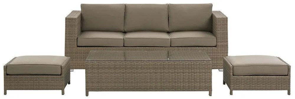 Set pentru grădină BELLEN (maro) (pentru 3 persoane). 1022983