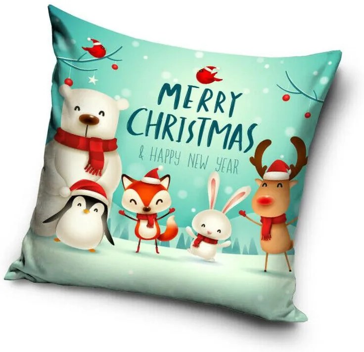 Crăciun Merry Christmas, husă decorativă pentru pernă 40*40 cm