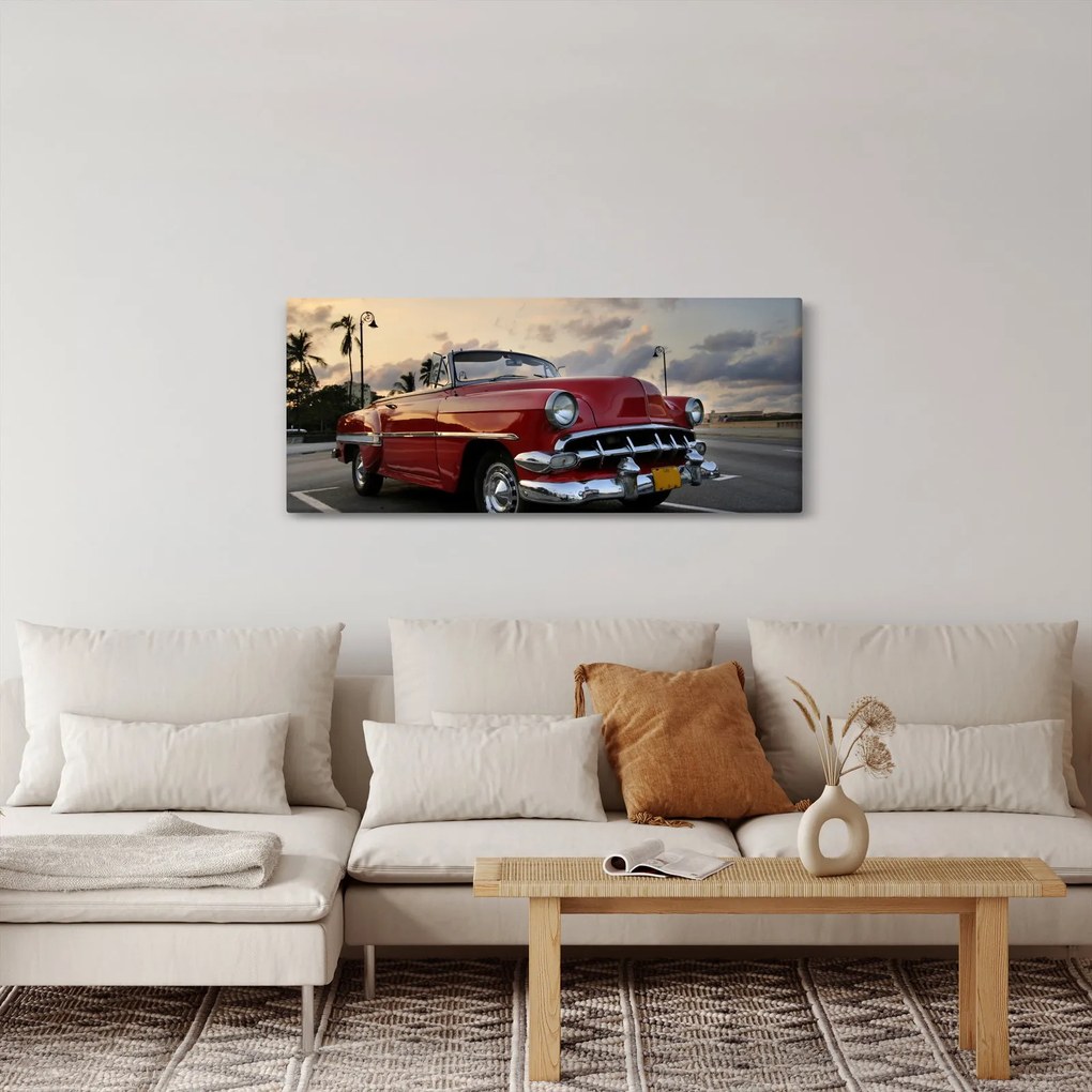 Tablou cu mașina (120x50 cm)
