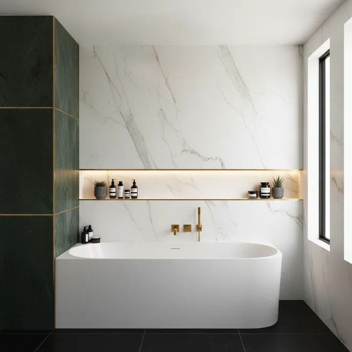 Cada de colt acrilica Bellanto Slim 170 Stanga