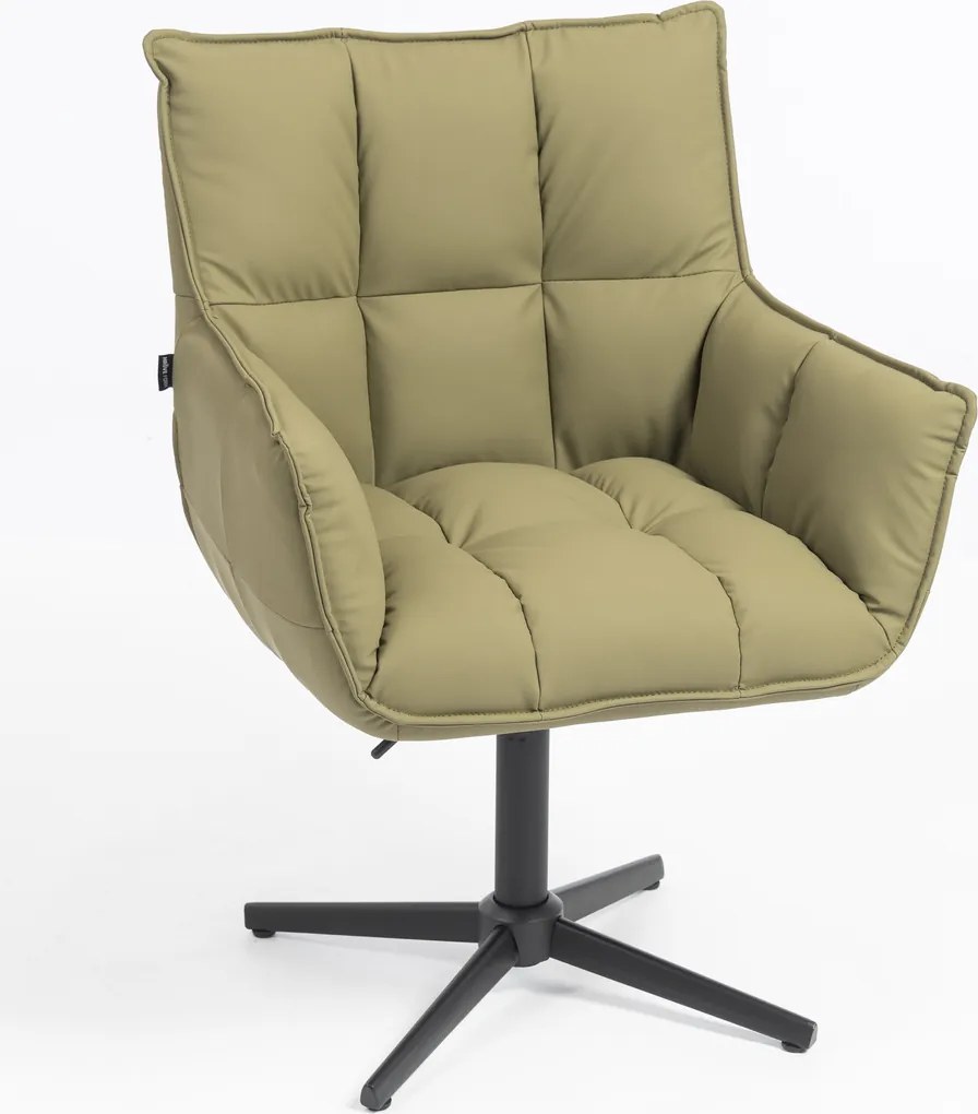 HR560CROSS Scaun Khaki Piele Ecologica Premium Soft cu Bază Neagră