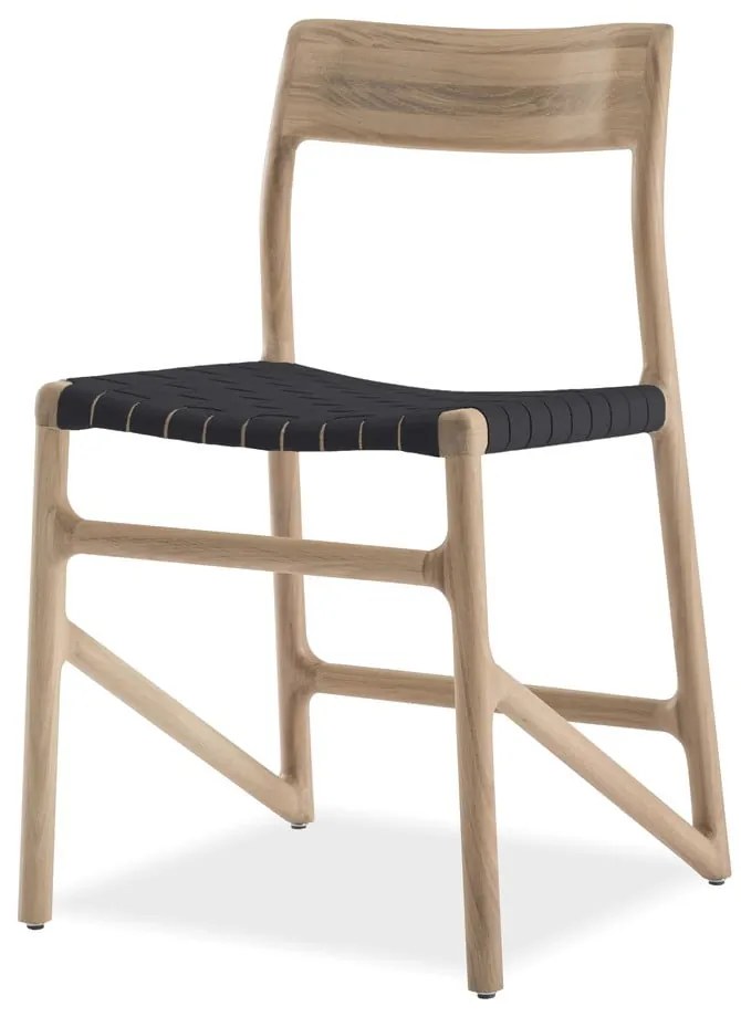 Scaun din lemn masiv de stejar Gazzda Fawn, negru