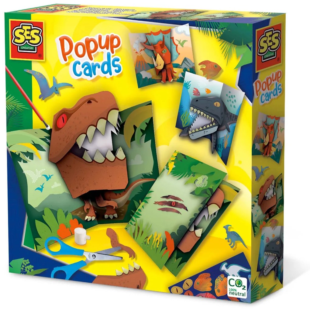 Set creativ - Carduri pop-up dinozauri
