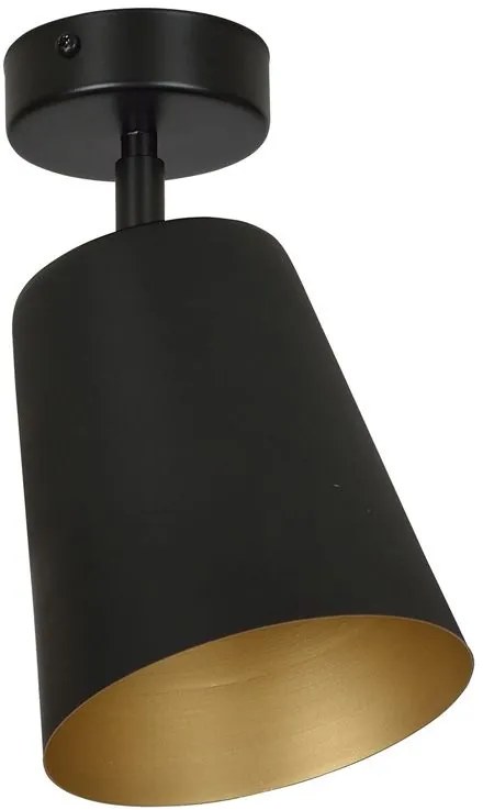 Emibig Prism lampă de tavan 1x60 W negru-auriu 406/1