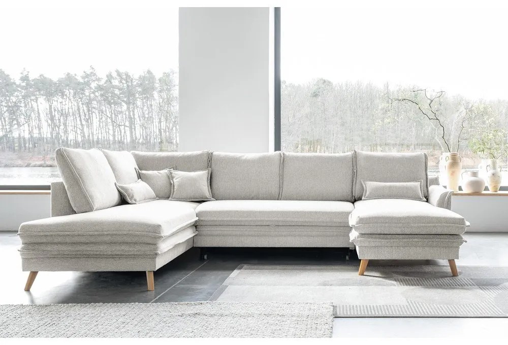 Colțar bej extensibil (cu colț pe partea stângă /în formă de "U") Charming Charlie – Miuform