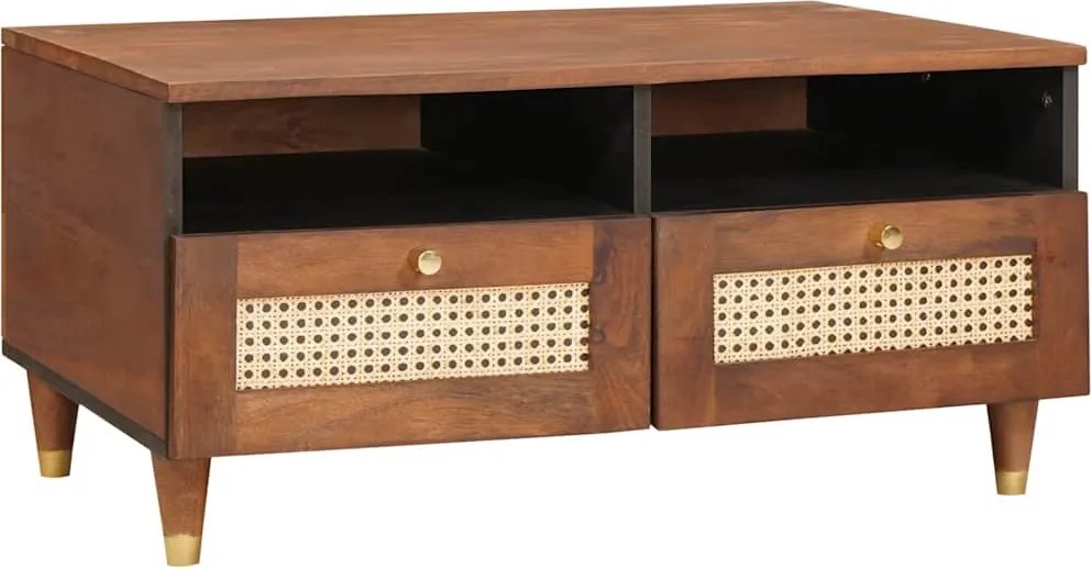 vidaXL Masă de cafea cu sertar 80 x 54 x 40 cm Lemn de mango solid