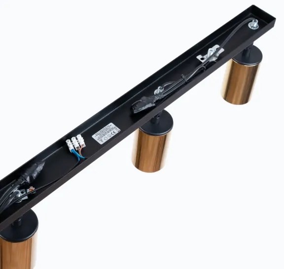 Spot Sollux SL.1387 WINX 4xGU10/10W/230V negru/auriu