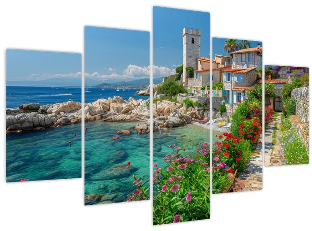 Tablou - Sat pitoresc de coastă (150x105 cm)