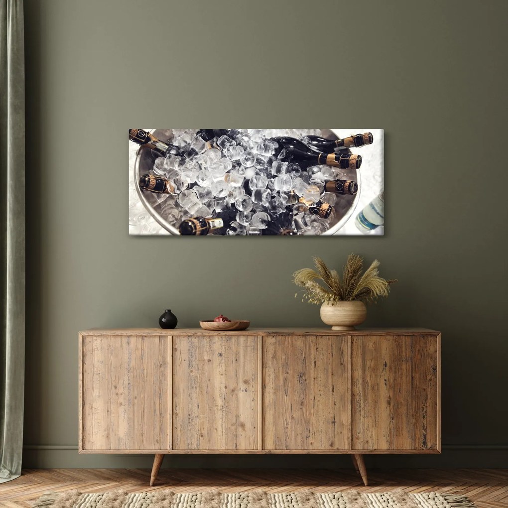 Tablou -șampanie la gheață (120x50 cm)