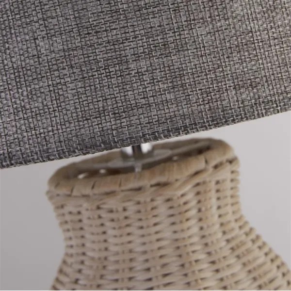 Lampă de masă Searchlight EU60090WH LIDO 1xE14/7W/230V ratan/gri